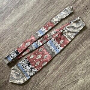 Henry Grethel Men's Pen & Ink Watercolor Art Floral Multicolor 100% SILK Necktie